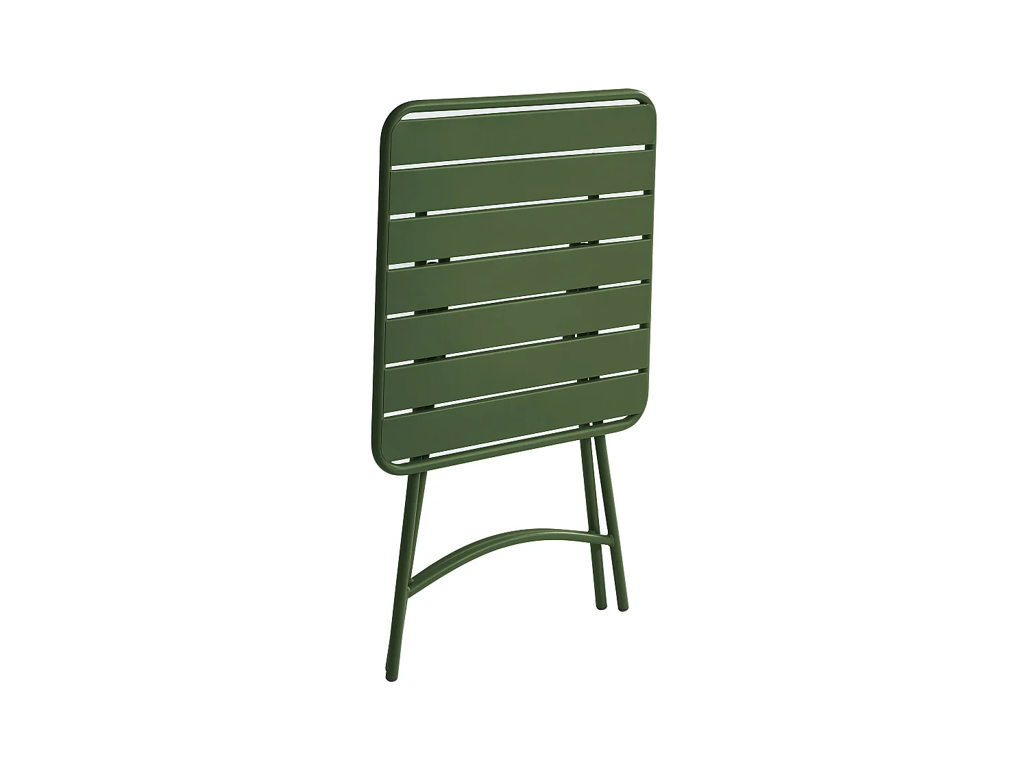 Salle à manger de jardin pliante en métal - une table L.60 cm et 2 chaises pliantes - Kaki - MIRMANDE de MYLIA