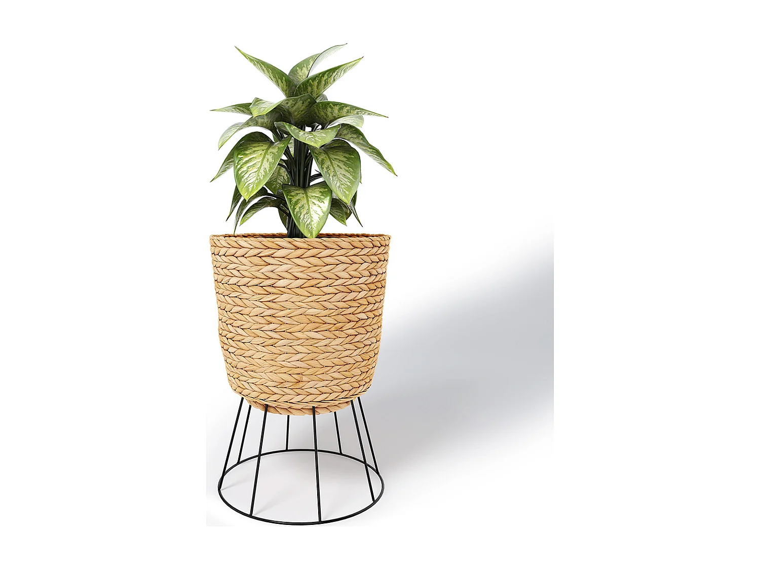 Pot de Sol Rond - Style Boho - 46 CM - Firna Naturel