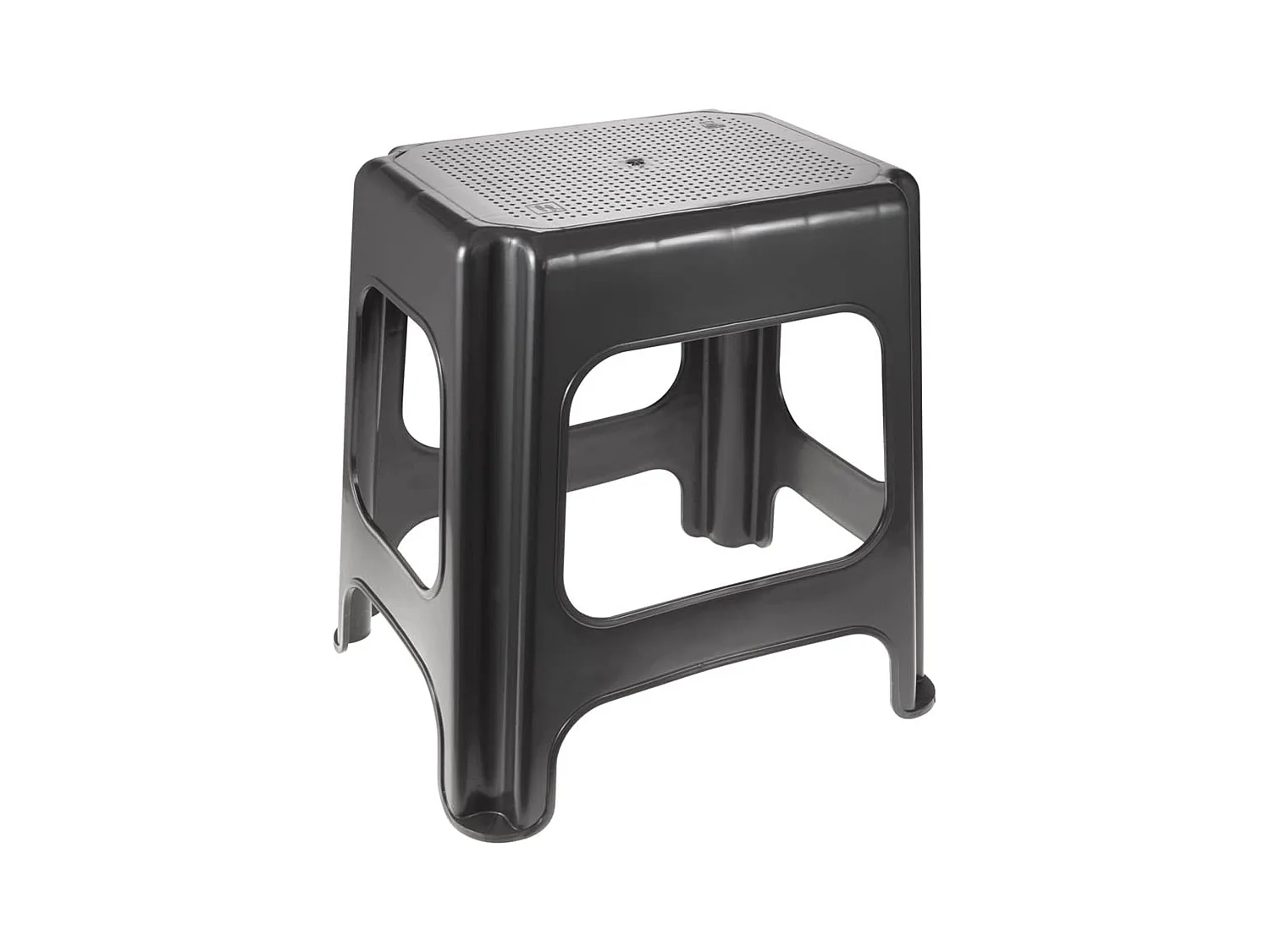 Tabouret maxi, plastique résistant (PP), 41 x 33,5 x 42,5 cm, max, graphite