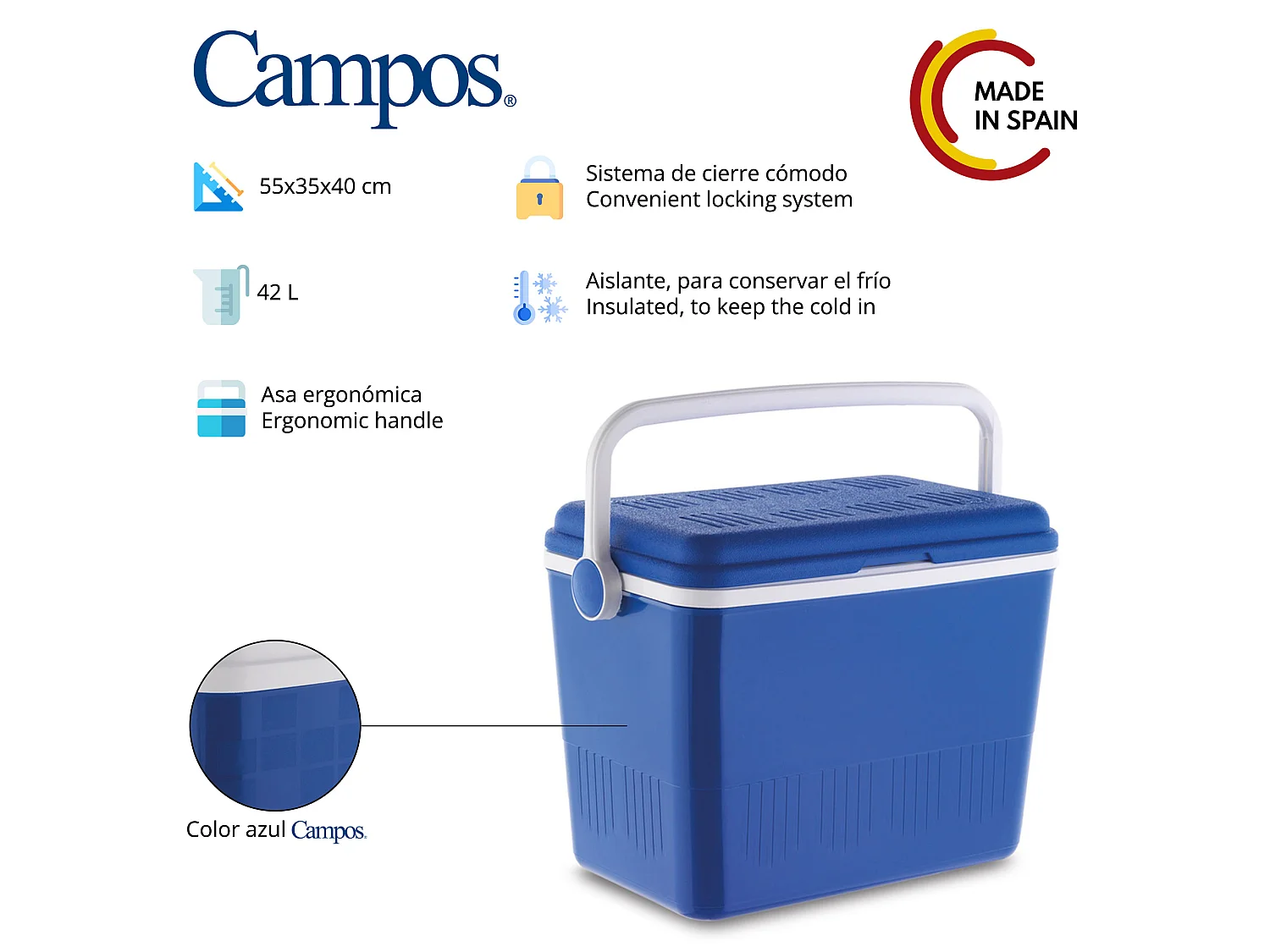 Réfrigérateur 42l blue campos