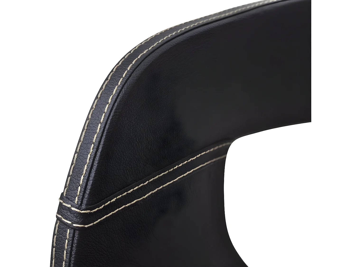 Lot de 2 chaises de salle à manger cuisine en bois courbé et synthétique noir CDS020793