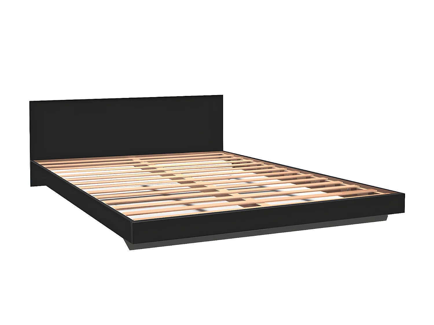 Lit 160x200 sommier inclus Cora Noir