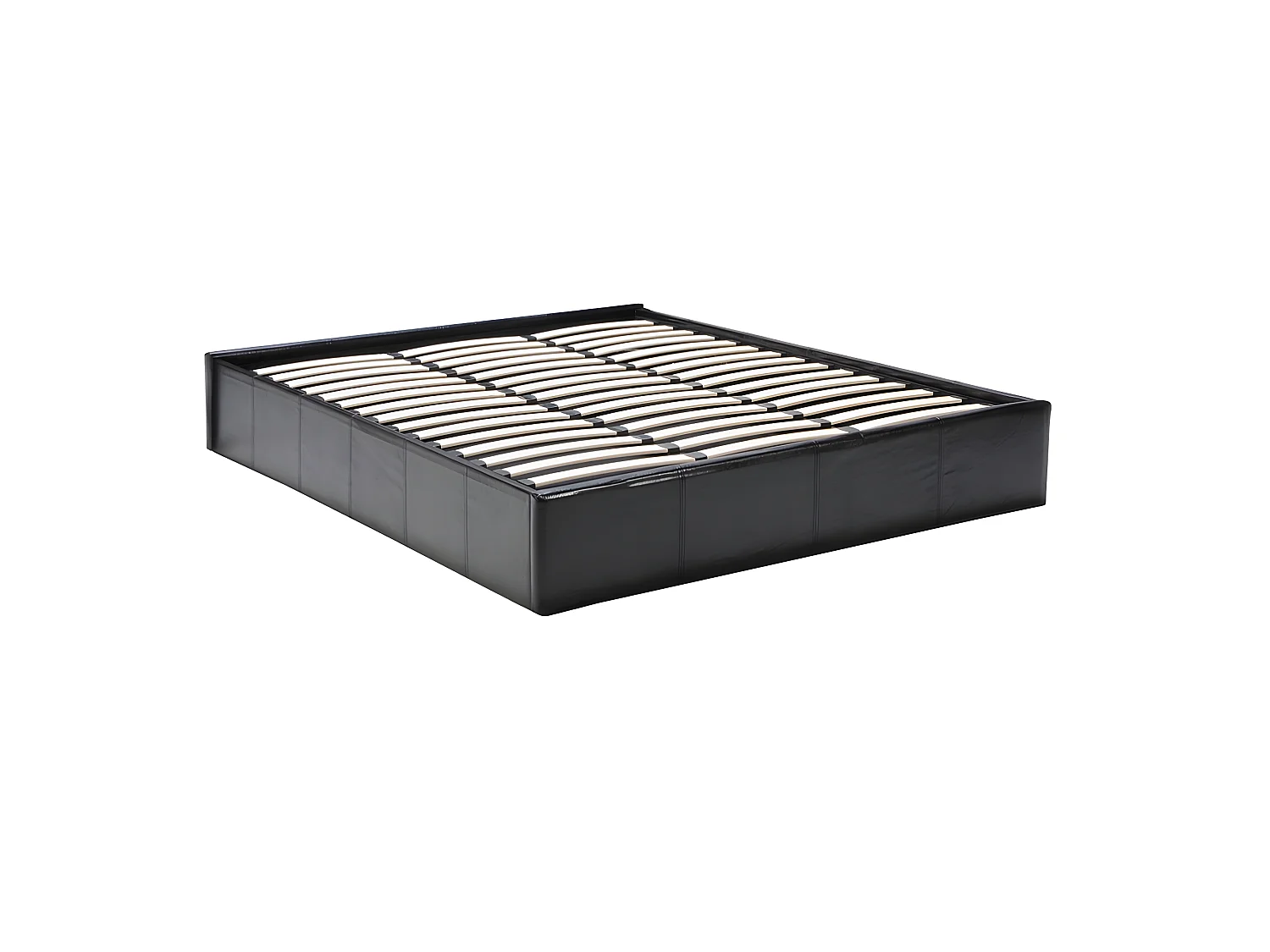 Lit coffre TORINO 160x200 + 1 sommier / Noir