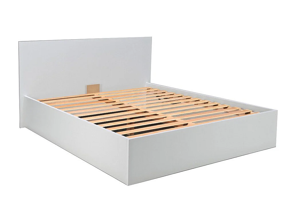 Lit coffre MADRID 140x200 + 1 sommier / Blanc