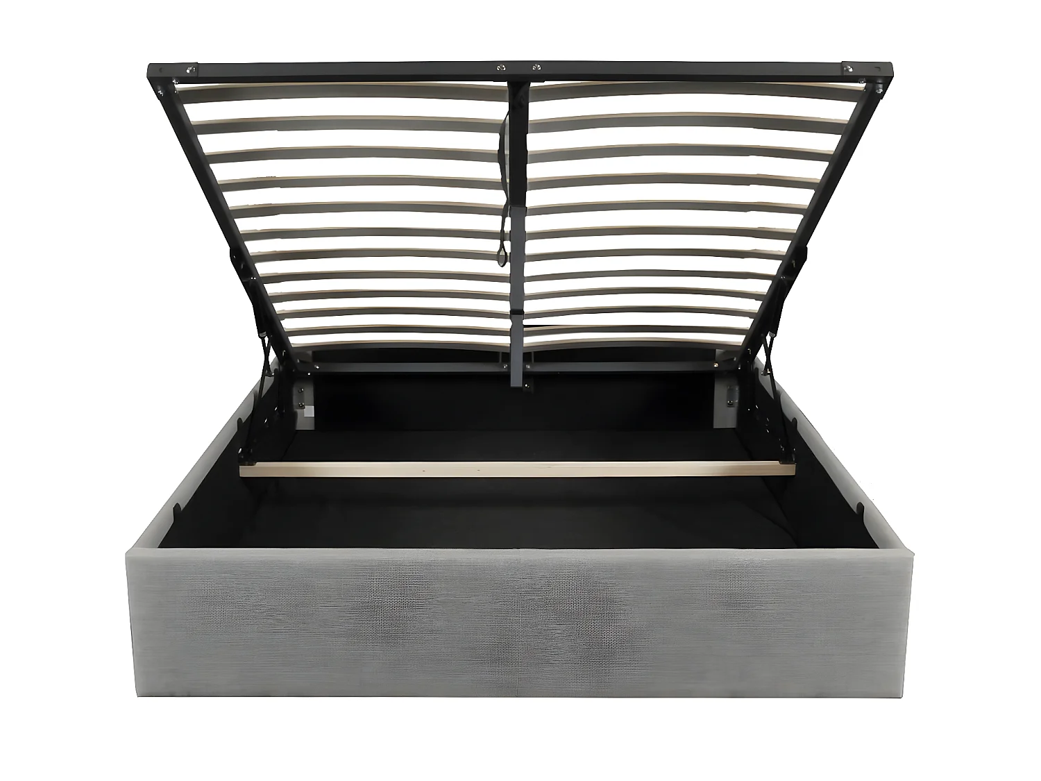 Lit coffre GENOA 160x200 + 1 sommier / Gris clair