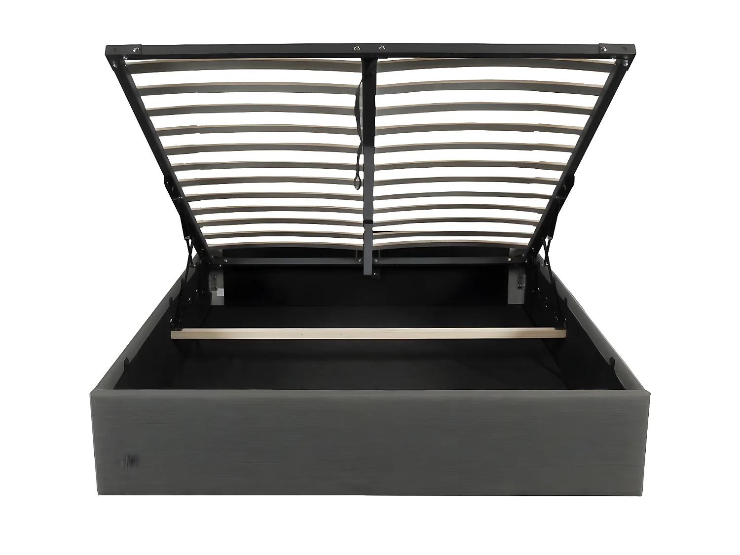 Lit coffre GENOA 160x200 + 1 sommier / Gris foncé