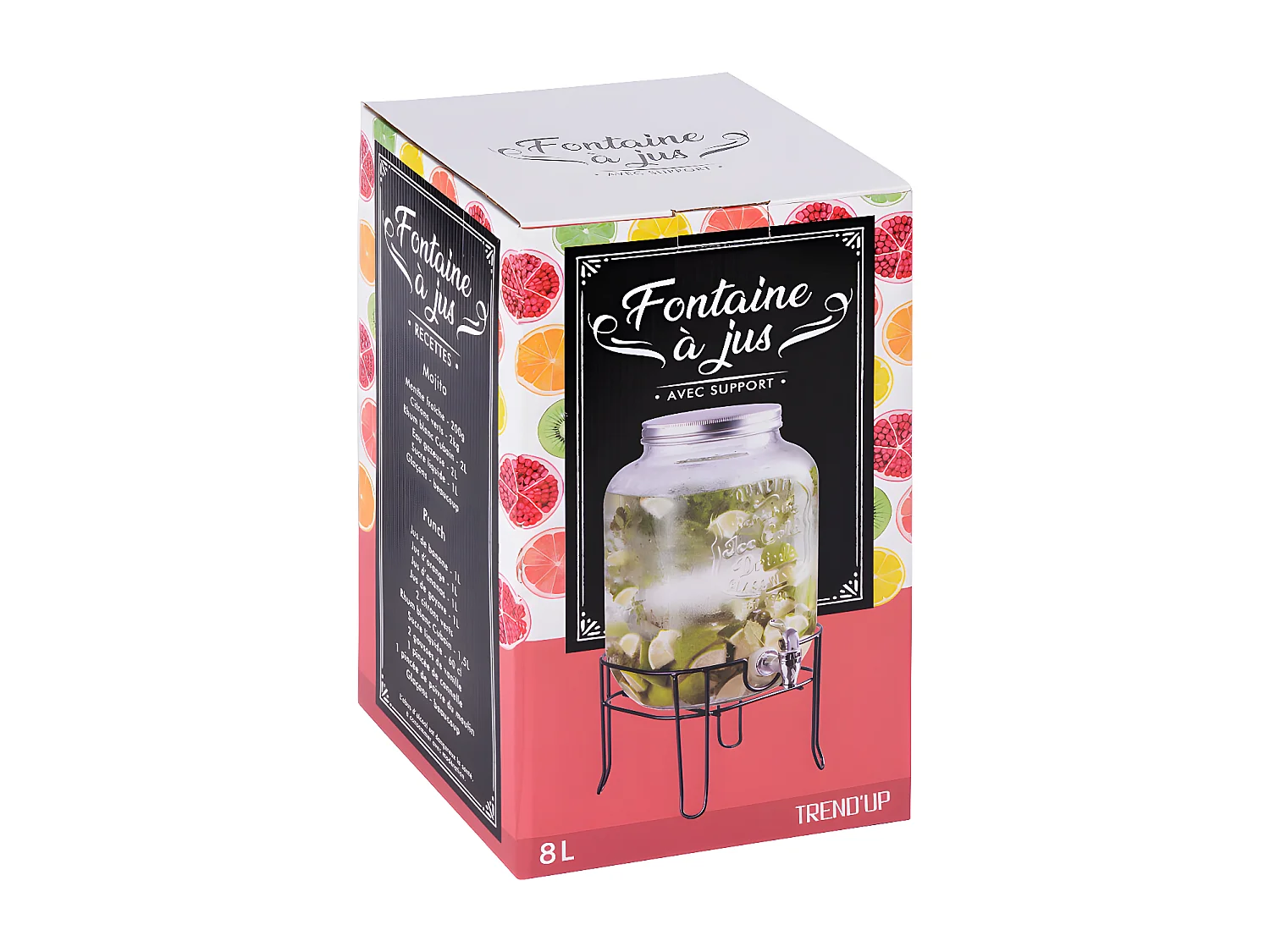 Fontaine à jus avec support 8 l