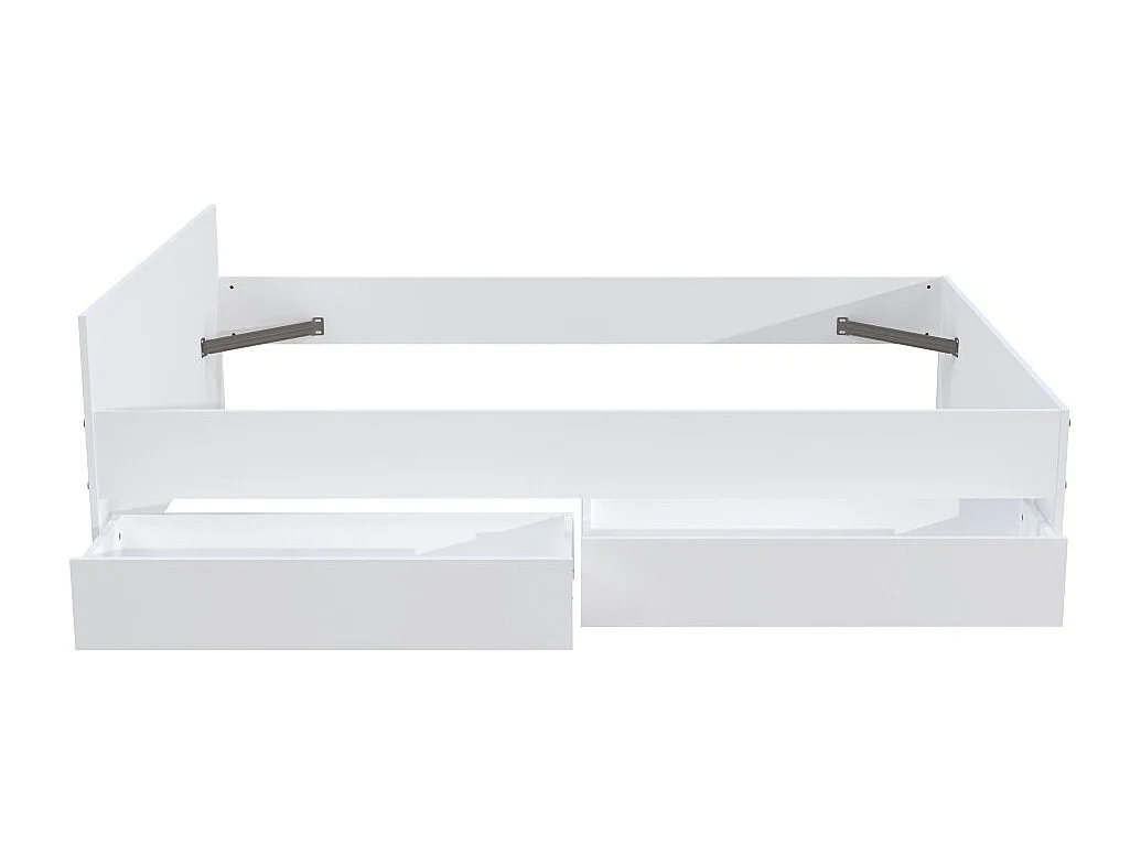 Lit KAPPA 140x190 cm + 2 tiroirs / Blanc