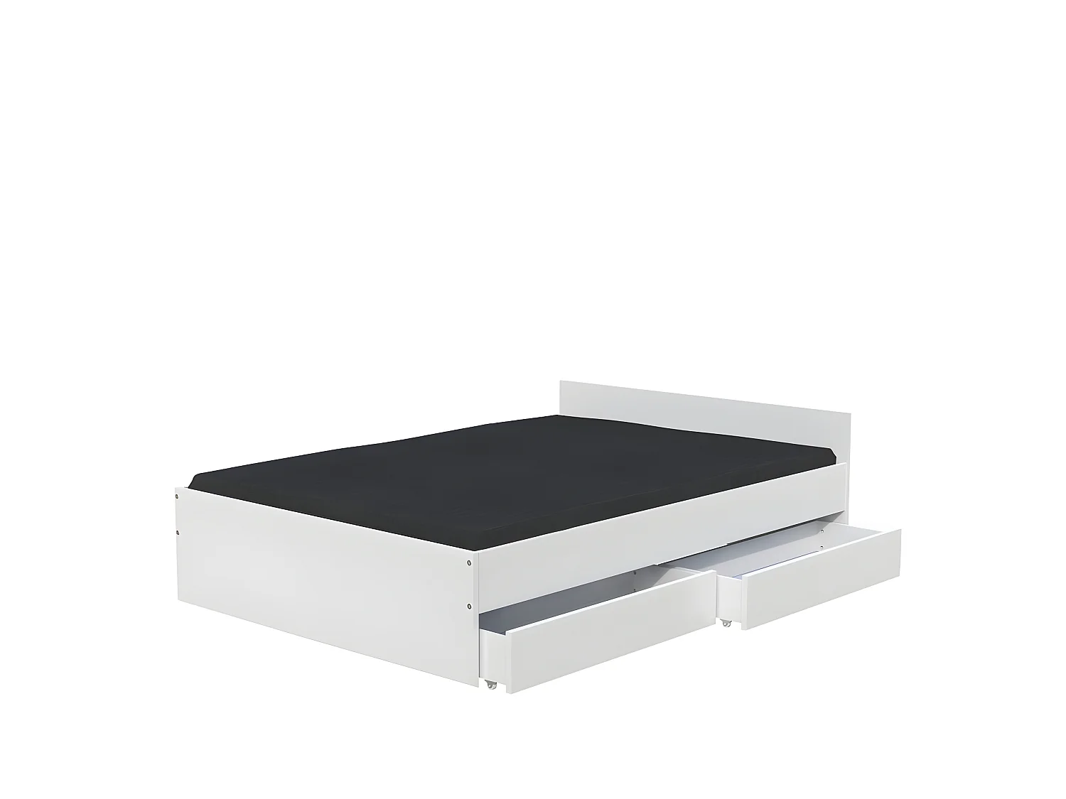 Lit KAPPA 160x200 cm + 2 tiroirs / Blanc