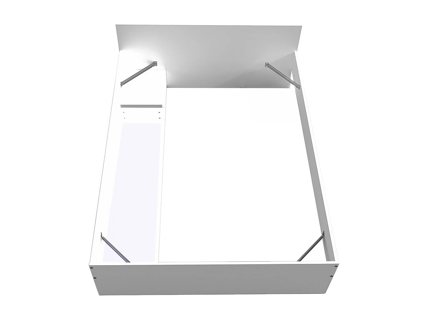 Lit TWIST 160x200 +  1 chevet + 1 tiroir / Blanc