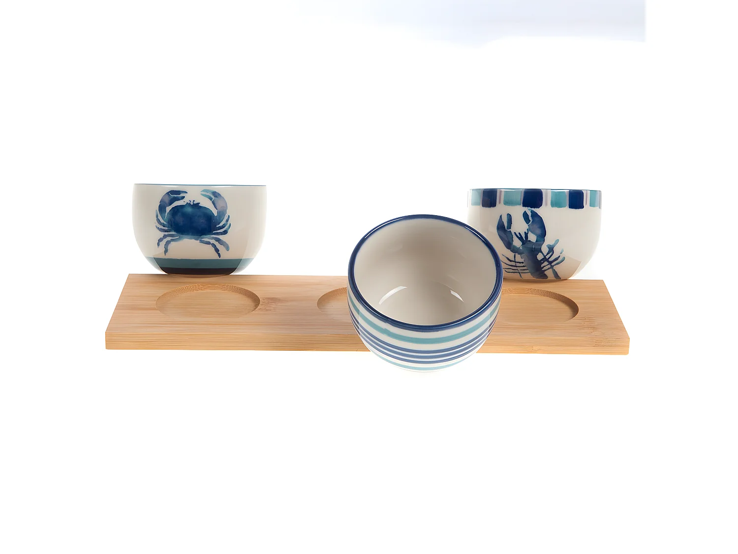 Plateau et ses 3 bols Marina