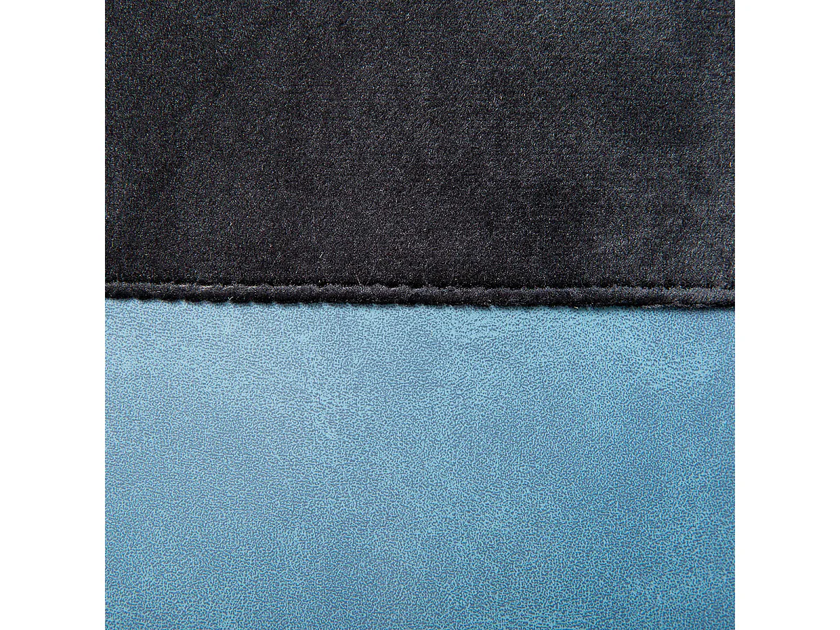 OPALE - Pouf avec Lanière Noir et Bleu