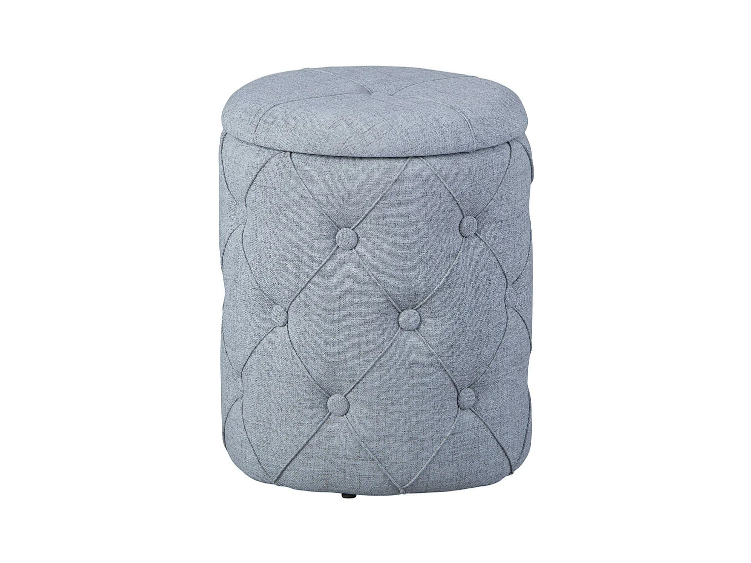 YELENA - Pouf avec Coffre de Rangement Gris