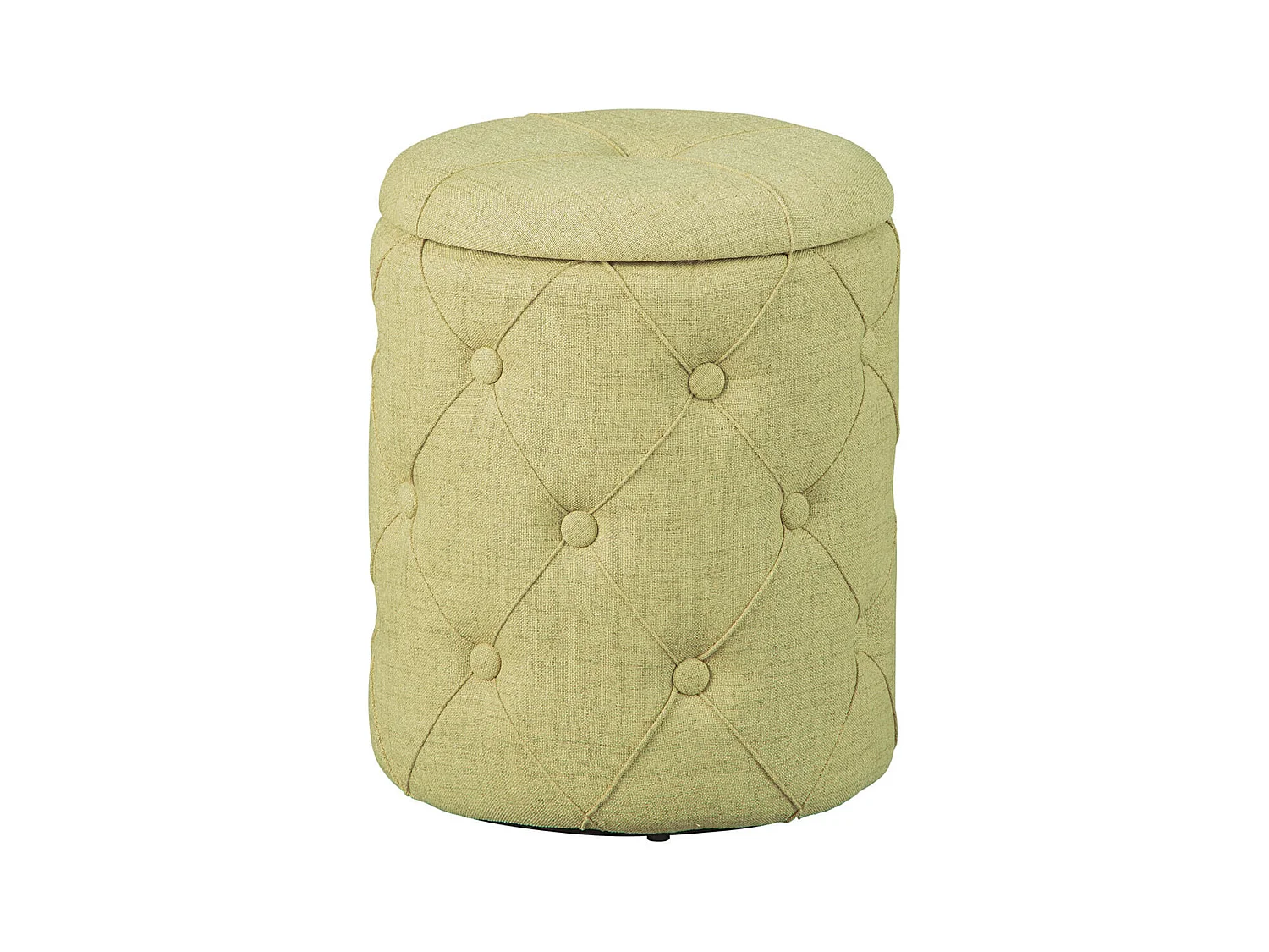 YELENA - Pouf avec Coffre de Rangement Vert Anis