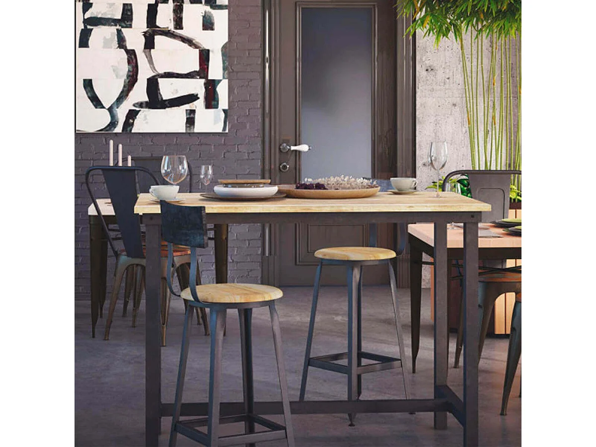 SERYNE - Table Mange-Debout Rectangulaire 120cm