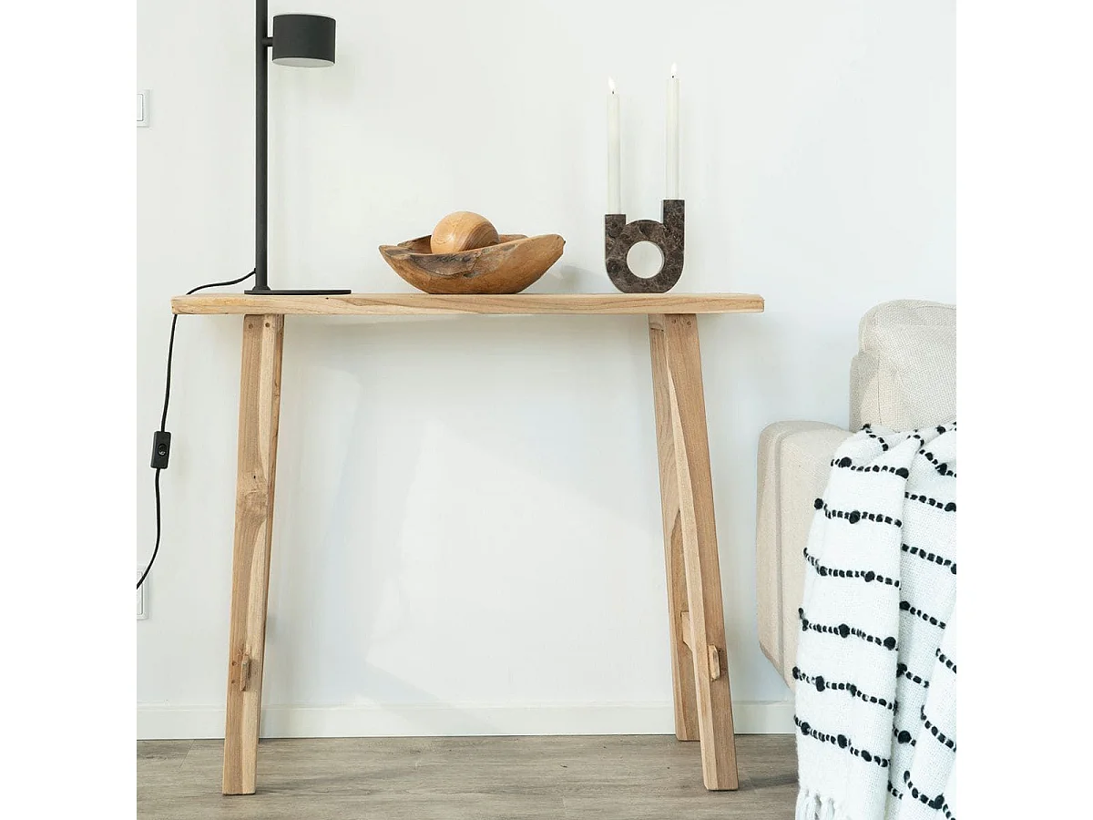 PELLAIA - Mange-Debout Rectangulaire en Teck MassifConsole Rectangulaire en Teck Massif