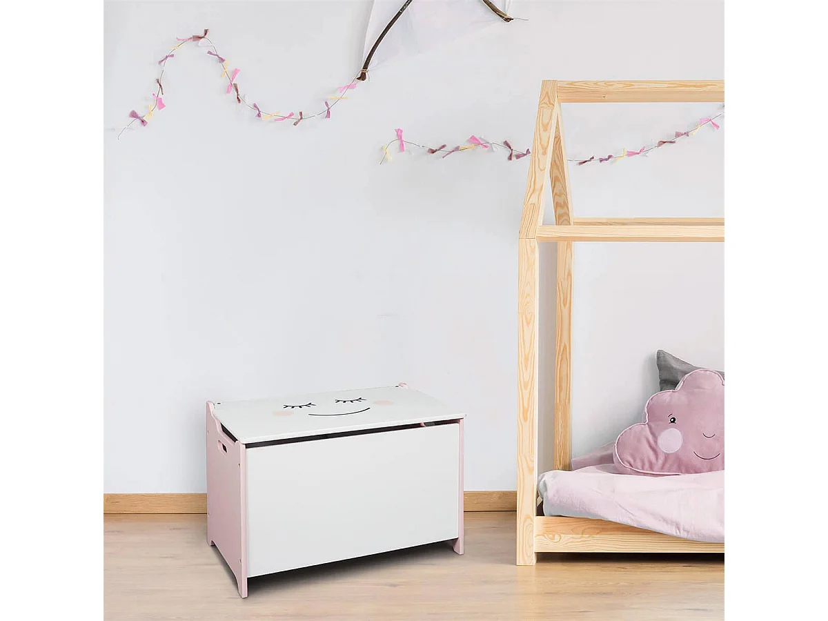 SMILE - Coffre à Jouets Enfant avec Poignées