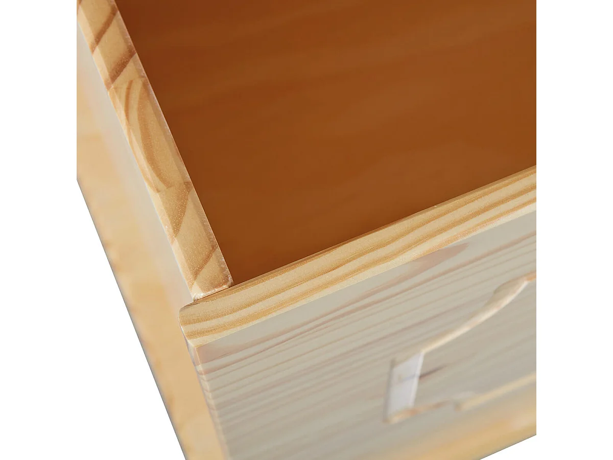 KALISHA - Coffre à Jouets Bois Massif Naturel