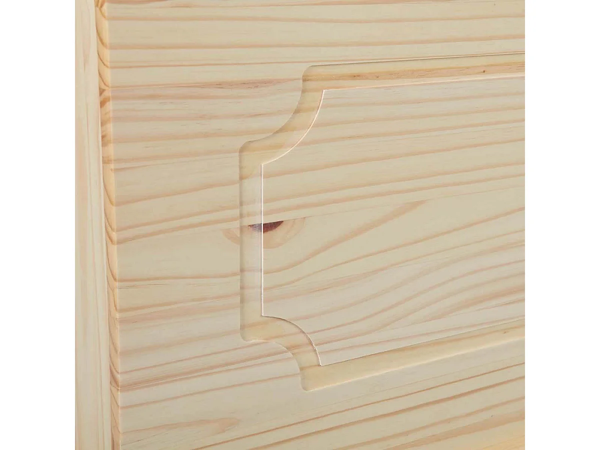 KALISHA - Coffre à Jouets Bois Massif Naturel