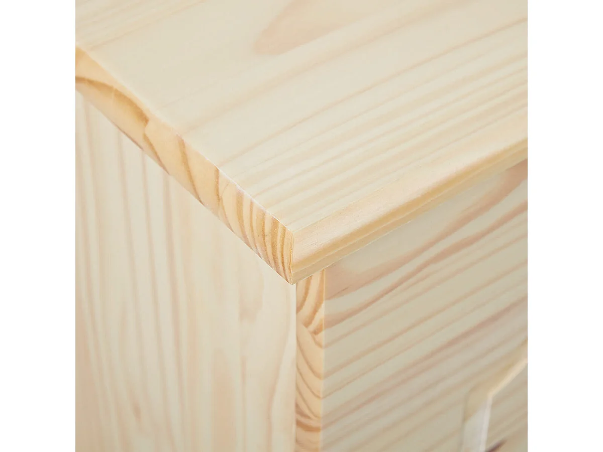 KALISHA - Coffre à Jouets Bois Massif Naturel