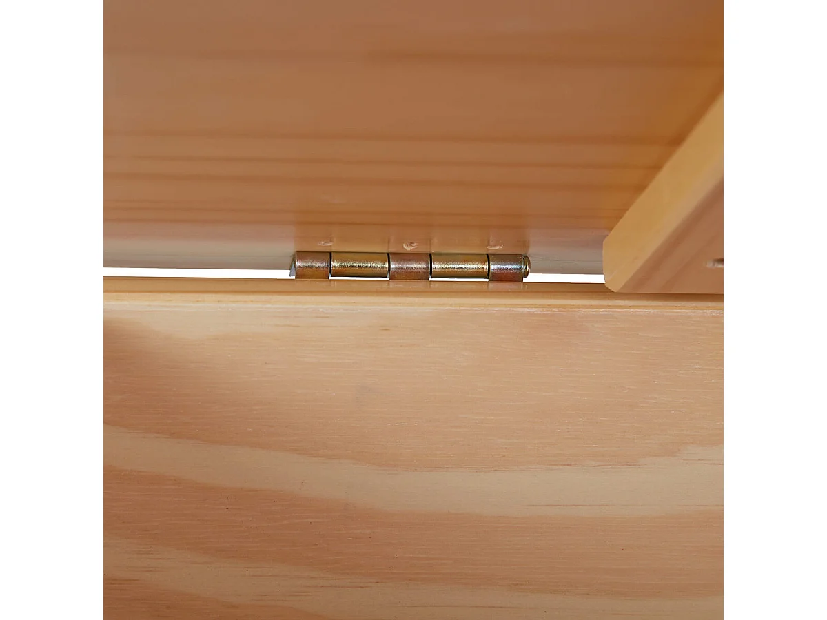 KALISHA - Coffre à Jouets Bois Massif Naturel