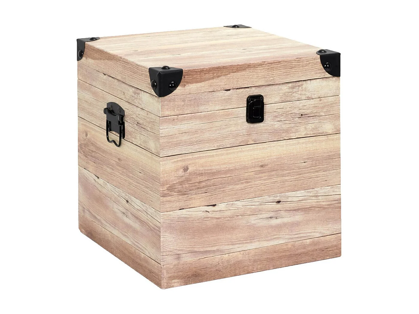 SAMA - Lot de 3 Malles Cubes Aspect Bois Rosé