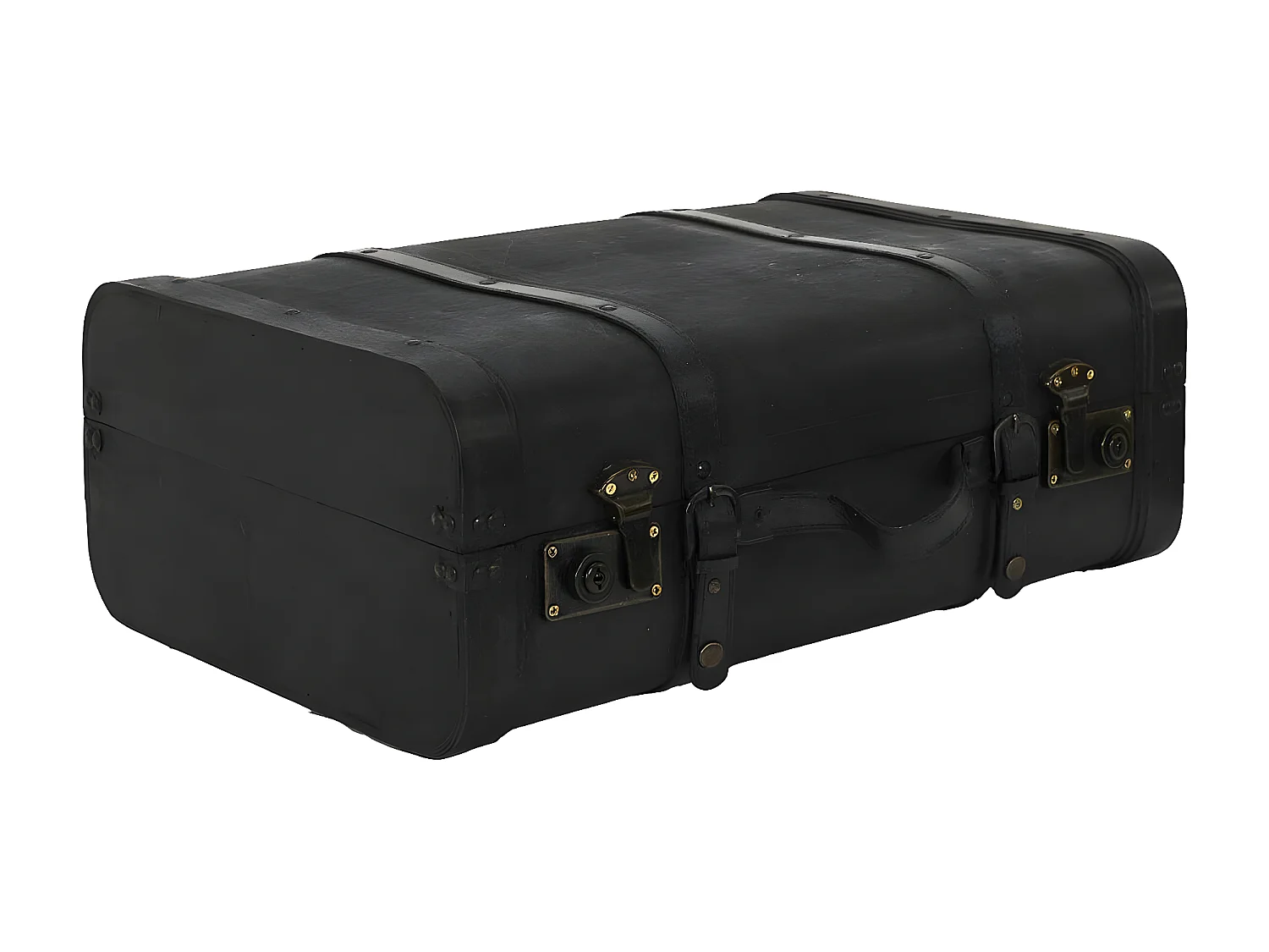 CURTIS - Lot de 2 Malles de Rangement Vintage Simili Cuir