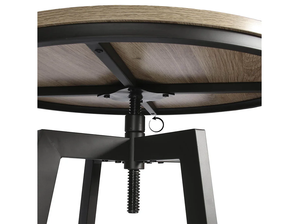 STARK - Ensemble Table Mange-Debout et 2 Tabourets Réglables