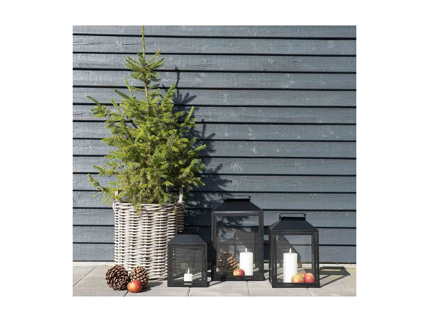 DUELLO - Lot de 2 Paniers Décoratifs en Rotin avec Anses