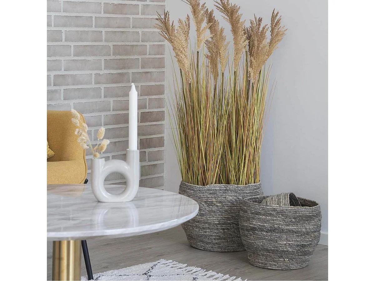 FITTA - Lot de 3 Paniers Décoratifs en Feuille de Maïs