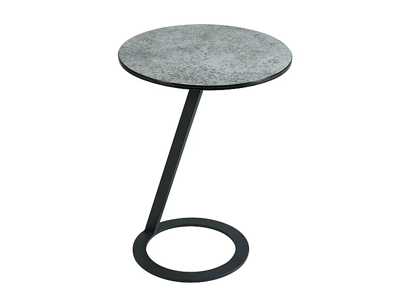 DRAKE - Table d'Appoint Design Plateau Aspect Céramique