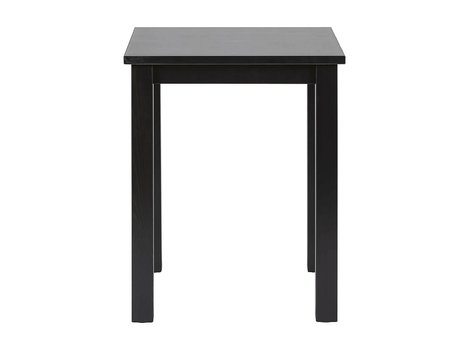 FLIX - Table d'Appoint Carrée Bois Massif Vernis Noir