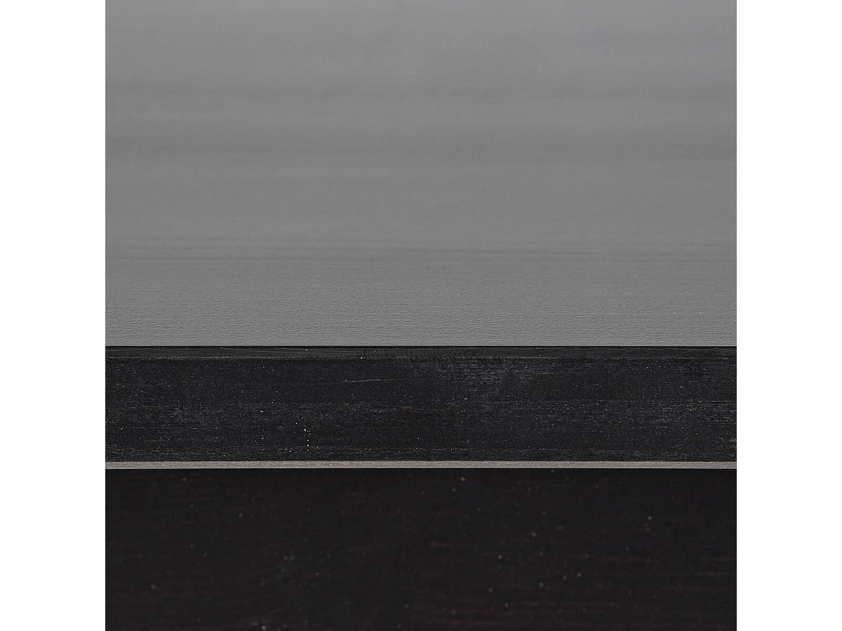 FLIX - Table d'Appoint Carrée Bois Massif Vernis Noir