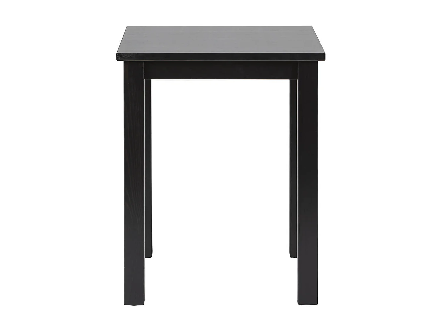 FLIX - Table d'Appoint Carrée Bois Massif Vernis Noir