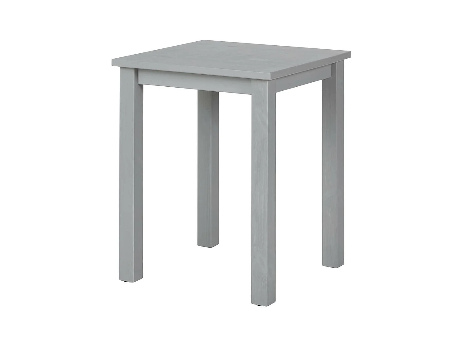 FLIX - Table d'Appoint Carrée Bois Massif Vernis Gris