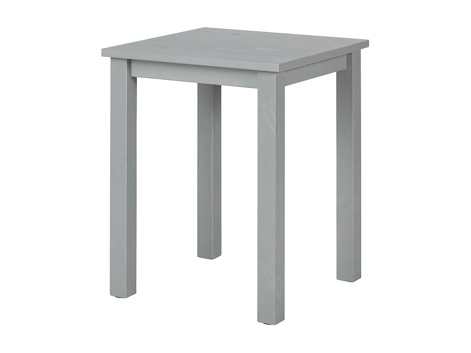 FLIX - Table d'Appoint Carrée Bois Massif Vernis Gris