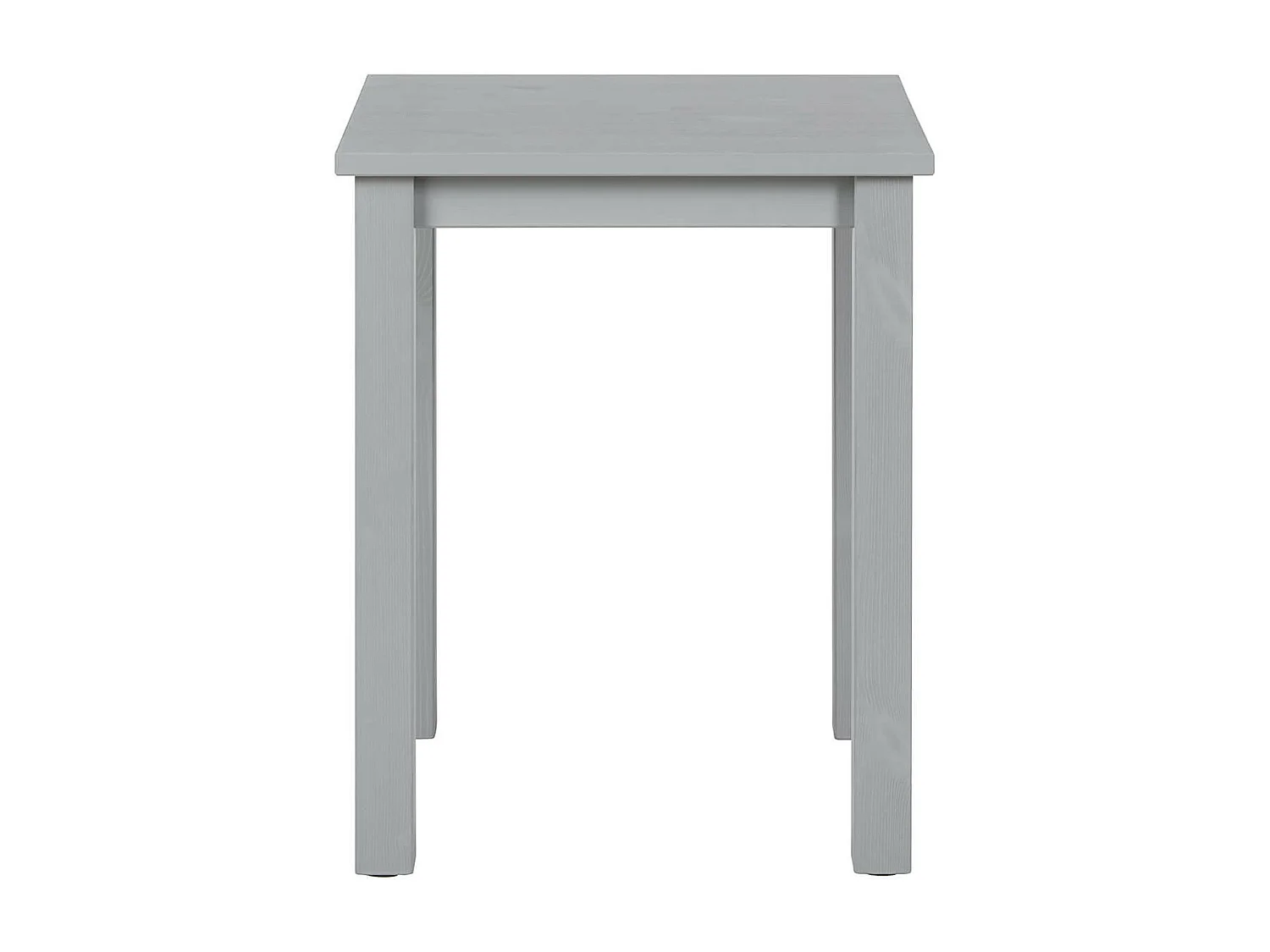 FLIX - Table d'Appoint Carrée Bois Massif Vernis Gris