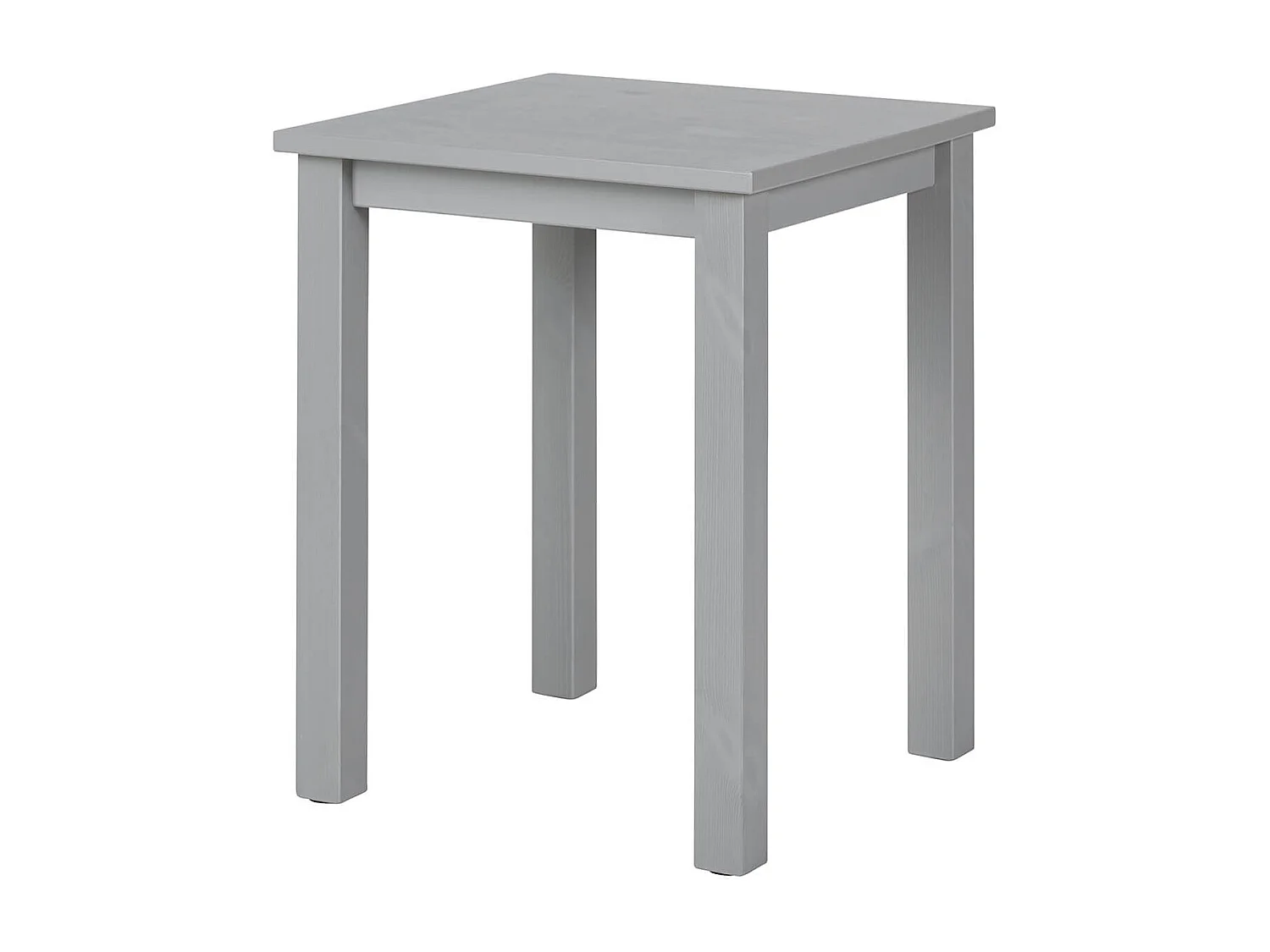 FLIX - Table d'Appoint Carrée Bois Massif Vernis Gris