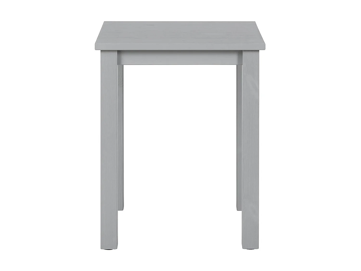 FLIX - Table d'Appoint Carrée Bois Massif Vernis Gris