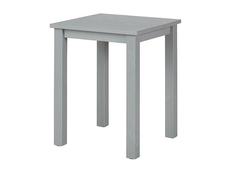 FLIX - Table d'Appoint Carrée Bois Massif Vernis Gris