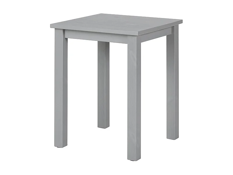 FLIX - Table d'Appoint Carrée Bois Massif Vernis Gris