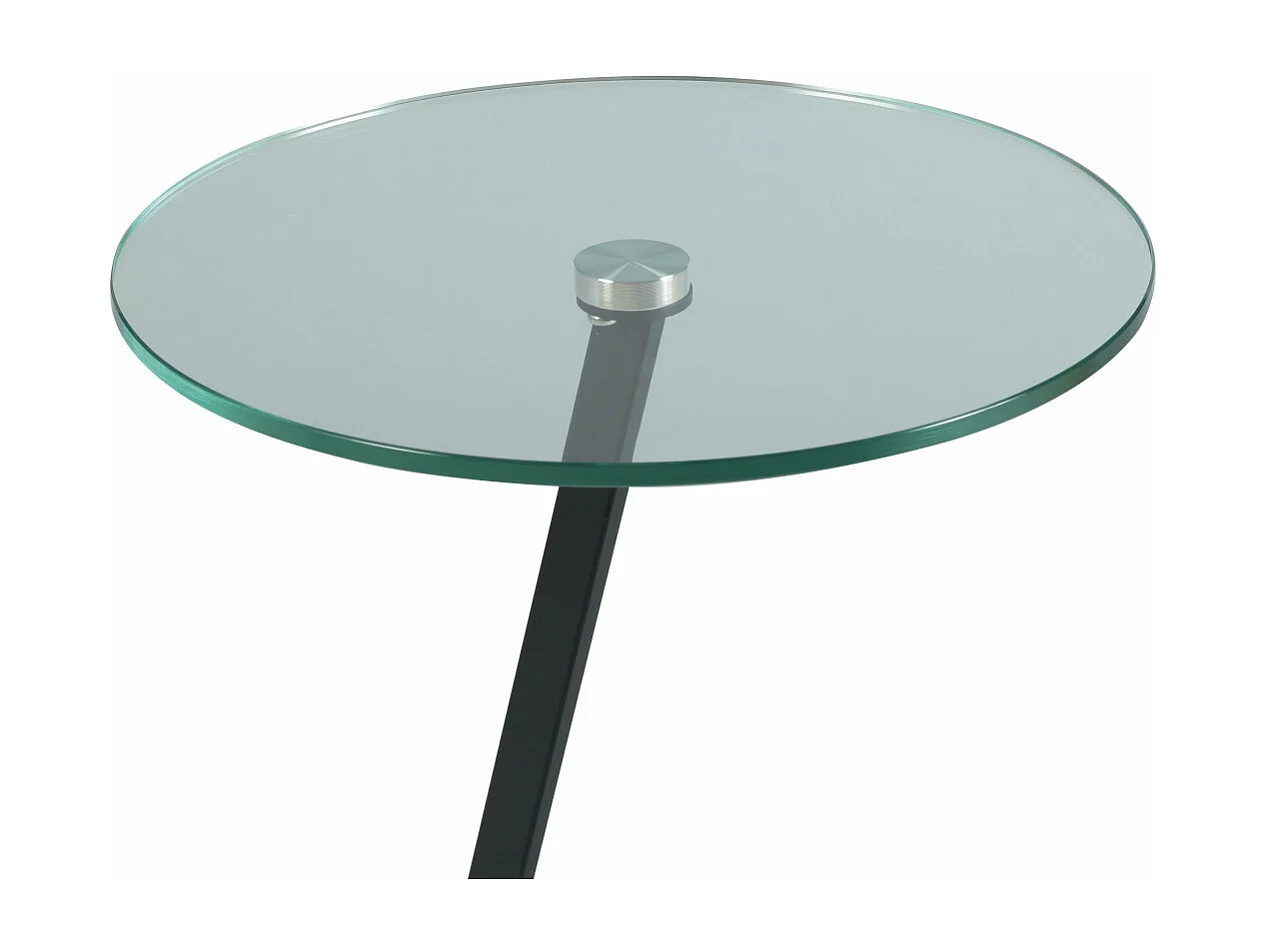 DRAKE - Table d'Appoint Design Plateau Verre Trempé