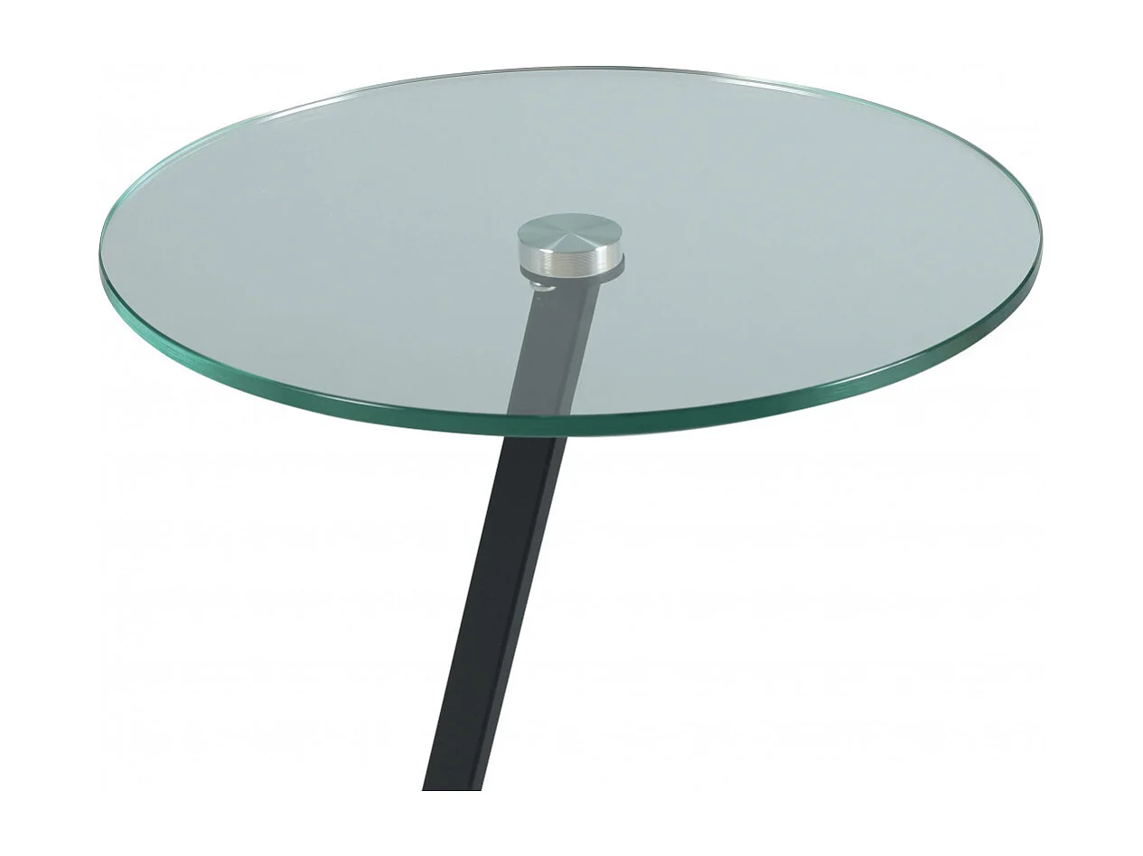 DRAKE - Table d'Appoint Design Plateau Verre Trempé