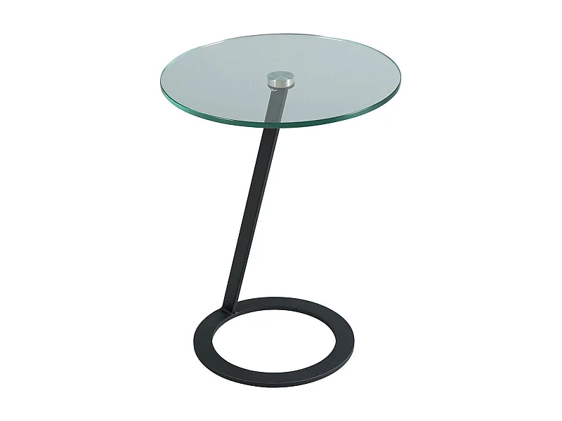 DRAKE - Table d'Appoint Design Plateau Verre Trempé