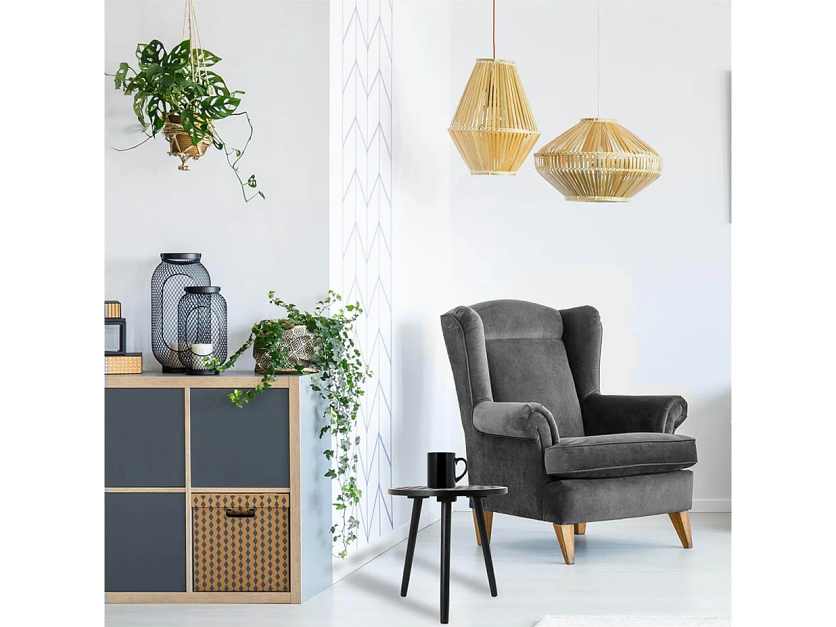 LISEA - Table d'Appoint Ronde Plateau Noir et Doré