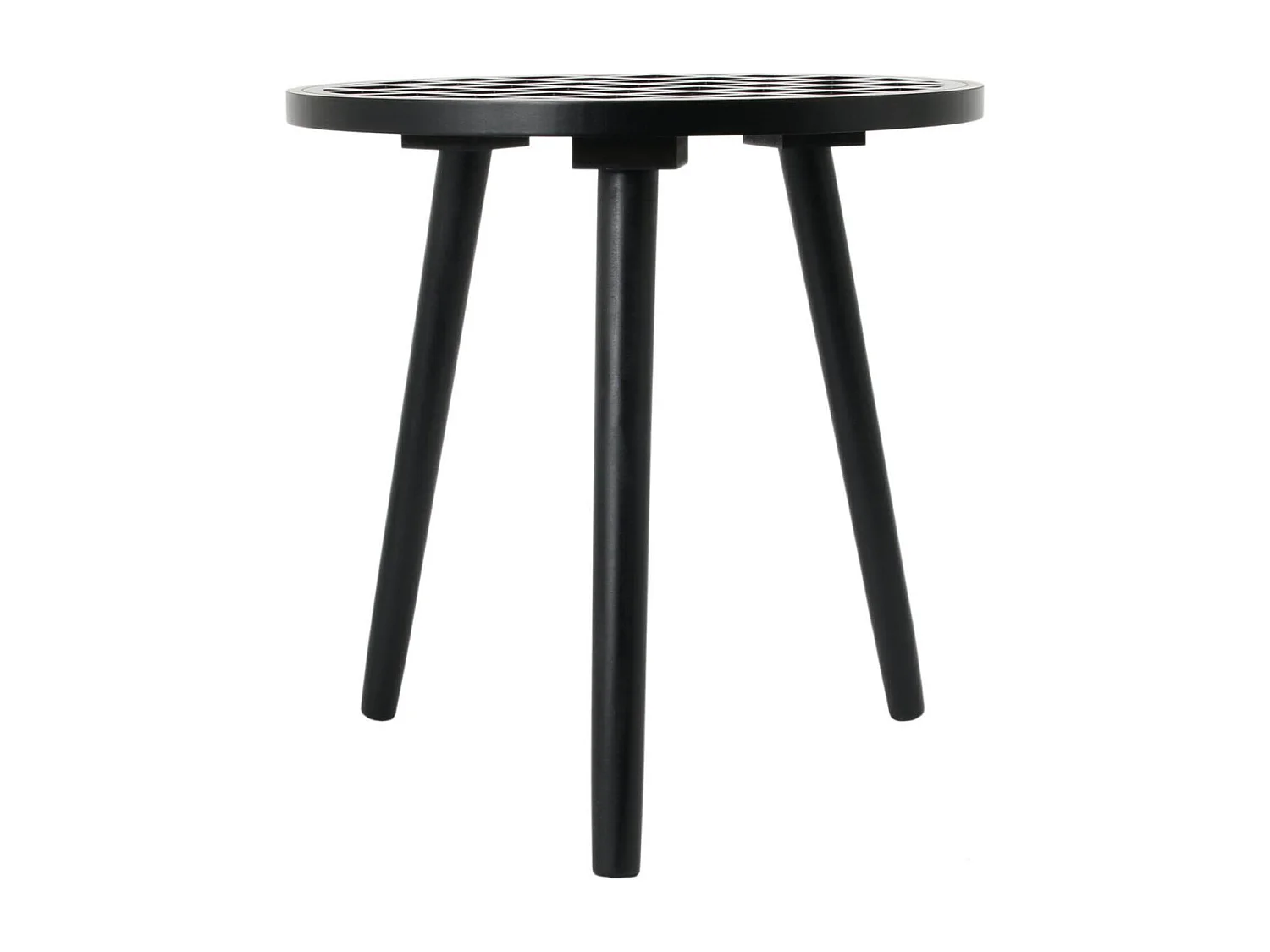 LISEA - Table d'Appoint Ronde Plateau Noir et Doré