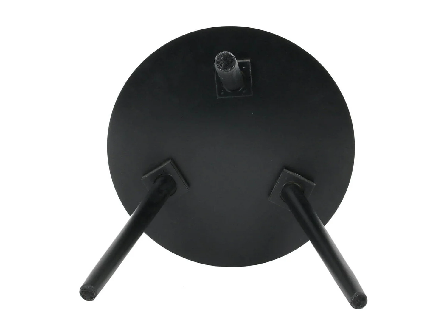 LISEA - Table d'Appoint Ronde Plateau Noir et Doré