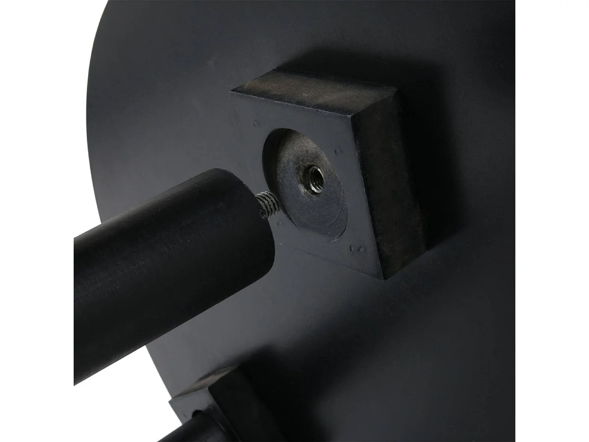 LISEA - Table d'Appoint Ronde Plateau Noir et Doré