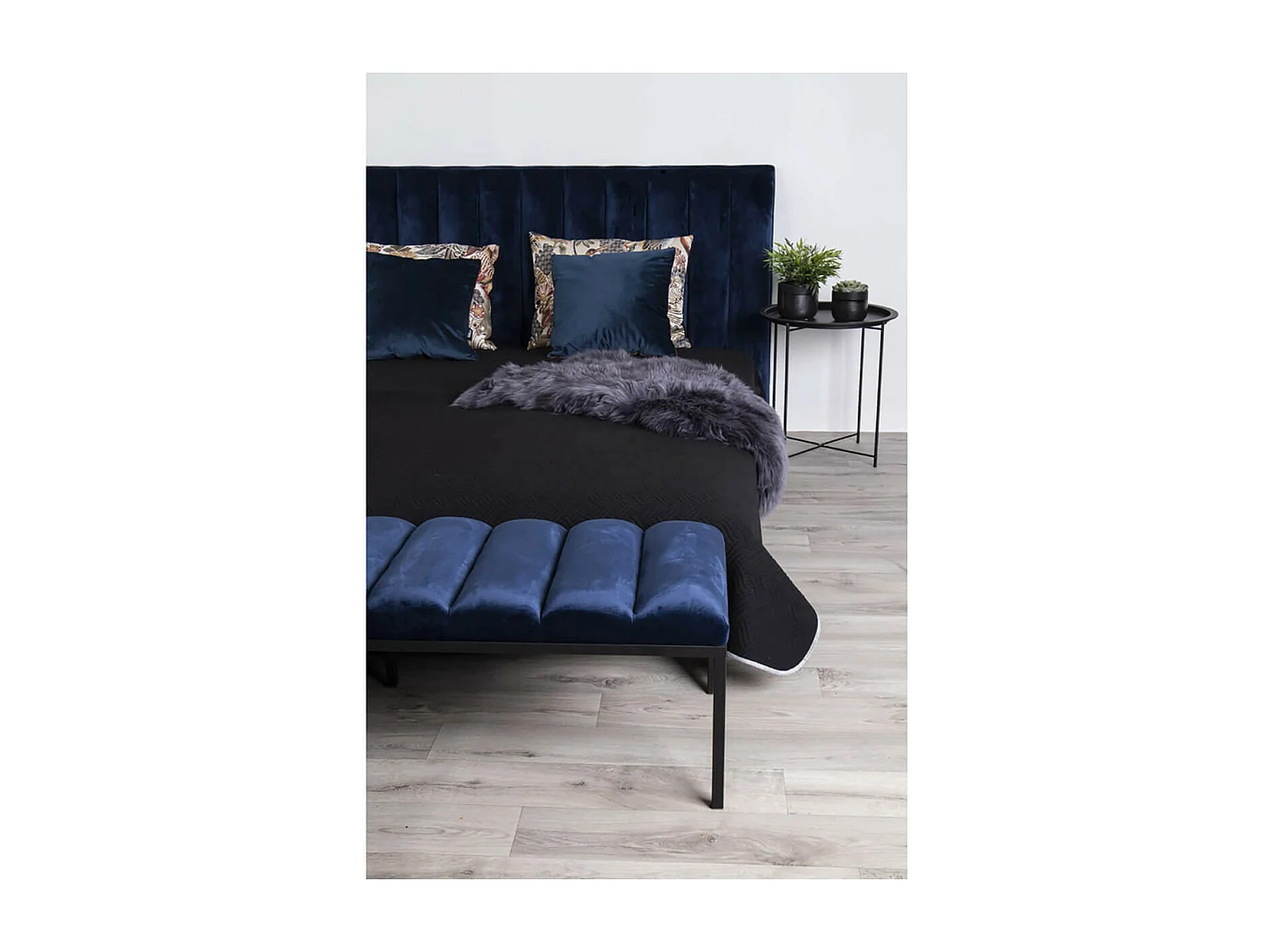 VALINCO - Table d'Appoint Ronde Ø47cm Acier Noir