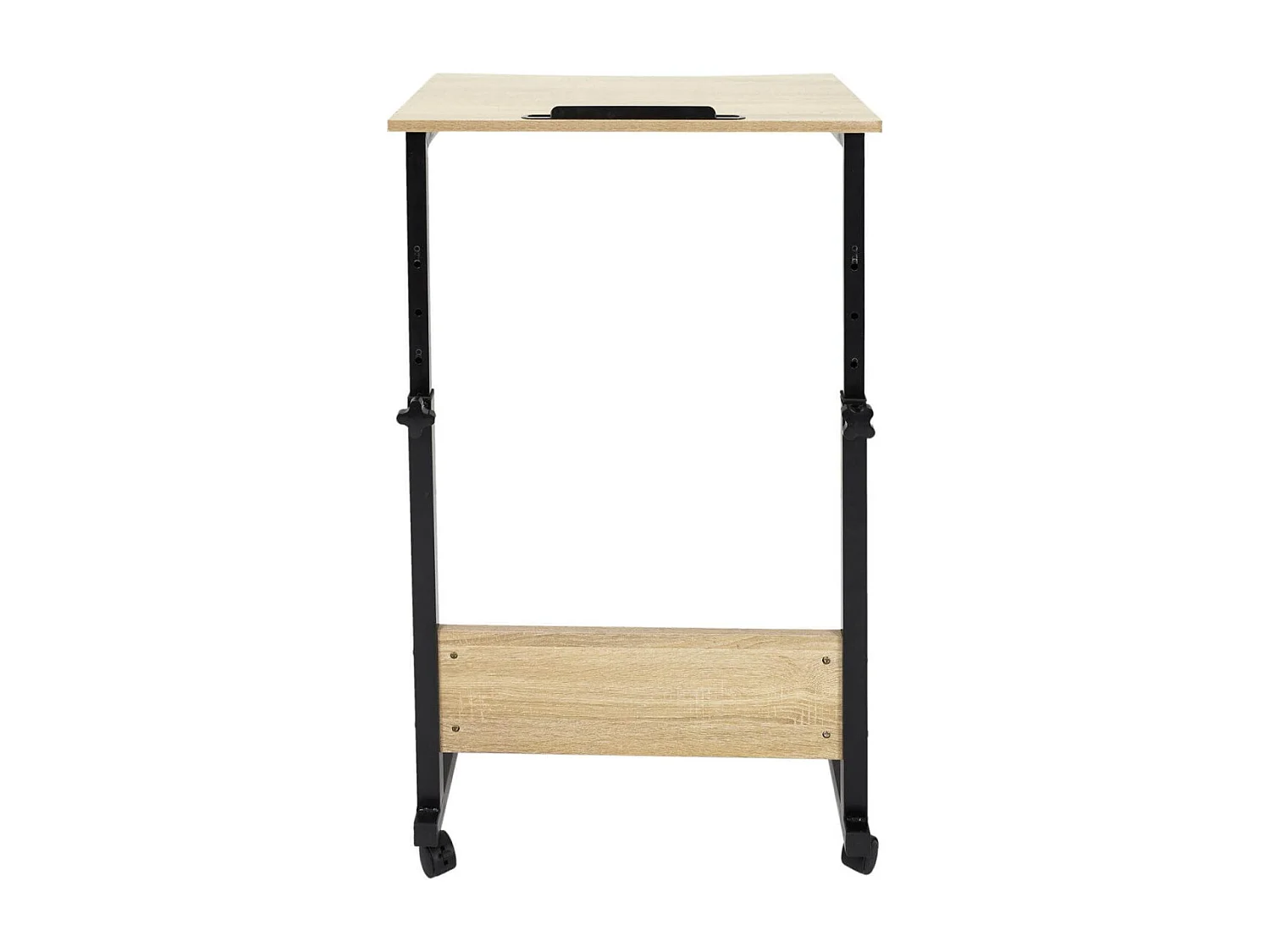 THOMAS - Table d'Appoint à Hauteur Réglable Effet Bois